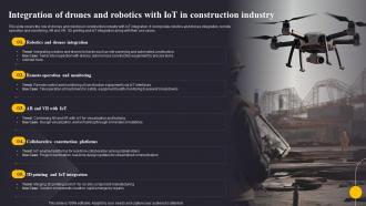 Integration Of Drones And Robotics With IoT Revolutionizing The Construction Industry IoT SS