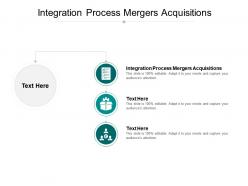 Integration process mergers acquisitions ppt powerpoint presentation good cpb