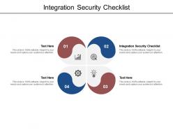 Integration security checklist ppt powerpoint presentation styles good cpb