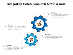 Integration system icon with arrow in gear