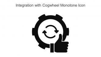 Integration With Cogwheel Monotone Icon In Powerpoint Pptx Png And Editable Eps Format