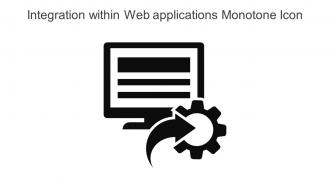 Integration Within Web Applications Monotone Icon In Powerpoint Pptx Png And Editable Eps Format