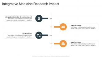 Integrative Medicine Research Impact In Powerpoint And Google Slides Cpb