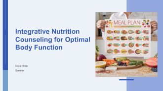 Integrative Nutrition Counseling For Optimal Body Function PPT Template AT