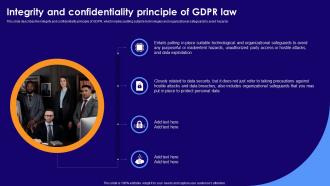 Integrity And Confidentiality Principle Of GDPR Law Ppt Powerpoint Presentation Slides
