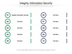 Integrity information security ppt powerpoint presentation show brochure cpb