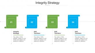 Integrity Strategy Ppt Powerpoint Presentation Inspiration Ideas Cpb