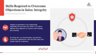 Integrity To Overcome Sales Objections Training Ppt