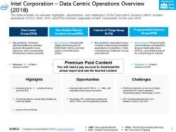 Intel corporation data centric operations overview 2018