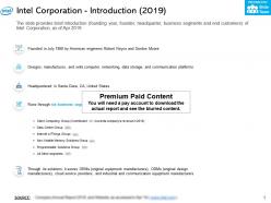 Intel corporation introduction 2019