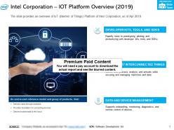 Intel Corporation Iot Platform Overview 2019