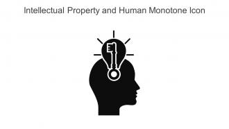 Intellectual Property And Human Monotone Icon In Powerpoint Pptx Png And Editable Eps Format