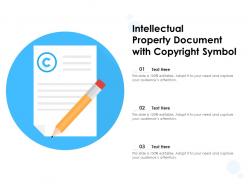 Intellectual property document with copyright symbol