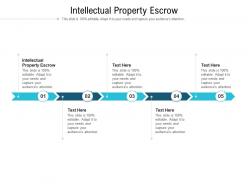 Intellectual property escrow ppt powerpoint presentation slides professional cpb