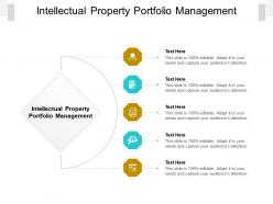 Intellectual property portfolio management ppt powerpoint presentation slides example cpb