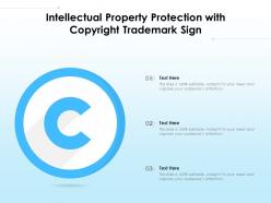 Intellectual property protection with copyright trademark sign