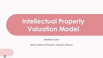 Intellectual Property Valuation Model PPT Presentation VA