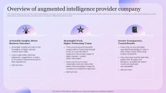 Intelligence Amplification Overview Of Augmented Intelligence Provider Company