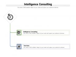 Intelligence consulting ppt powerpoint presentation summary ideas