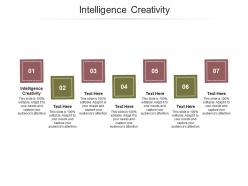 Intelligence creativity ppt powerpoint presentation styles templates cpb