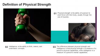 Intelligence Vs Physical Strength Powerpoint Presentation And Google Slides ICP Ideas Attractive