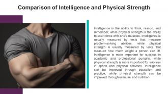 Intelligence Vs Physical Strength Powerpoint Presentation And Google Slides ICP Editable Attractive