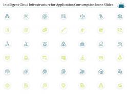Intelligent cloud infrastructure for application consumption icons slides