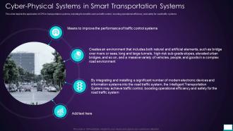Intelligent System Cyber Physical Systems In Smart Transportation Systems