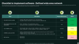 Intelligent Wan Checklist To Implement Software Defined Wide Area Network