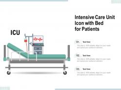 Intensive care unit icon with bed for patients