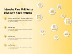 Intensive care unit nurse education requirements ppt powerpoint presentation ideas clipart