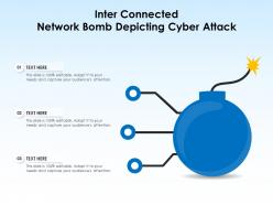 Inter connected network bomb depicting cyber attack