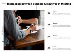 Interaction between business executives in meeting