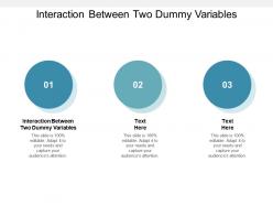 Interaction between two dummy variables ppt powerpoint presentation outline slides cpb