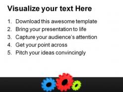 Interaction gears metaphor powerpoint templates and powerpoint backgrounds 0211