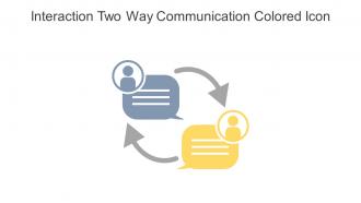 Interaction Two Way Communication Colored Icon In Powerpoint Pptx Png And Editable Eps Format