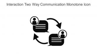 Interaction Two Way Communication Monotone Icon In Powerpoint Pptx Png And Editable Eps Format