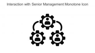 Interaction With Senior Management Monotone Icon In Powerpoint Pptx Png And Editable Eps Format