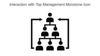 Interaction With Top Management Monotone Icon In Powerpoint Pptx Png And Editable Eps Format