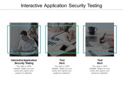 Interactive application security testing ppt powerpoint presentation professional inspiration cpb