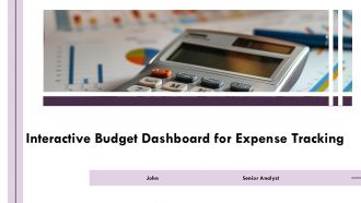Interactive Budget Dashboard For Expense Tracking PPT Information AT