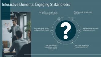 Interactive Elements Engaging Stakeholders AI Decision Support Systems PPT Example ST AI SS
