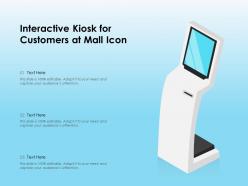 Interactive kiosk for customers at mall icon