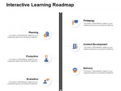 Interactive learning roadmap ppt powerpoint presentation template