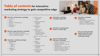 Interactive Marketing Strategy To Gain Competitive Edge Powerpoint Presentation Slides MKT CD V Best Good