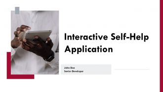 Interactive Self Help Application PPT Template ST AI