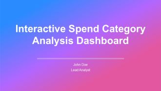 Interactive Spend Category Analysis Dashboard PPT Information AT