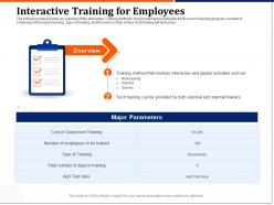 Interactive training for employees external ppt powerpoint file brochure