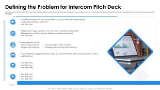 Intercom company investor funding defining the problem for intercom pitch deck