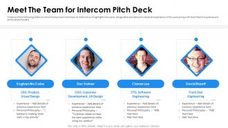 Intercom company investor funding meet the team for intercom pitch deck